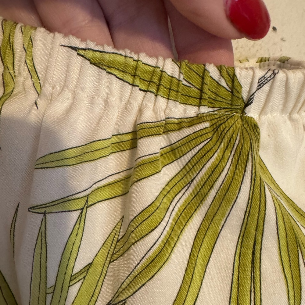 Talbot's Gorgeous  Palm Print Tropical  Silk Blend Stretch Pants PLUS: 24    #J - Picture 8 of 11